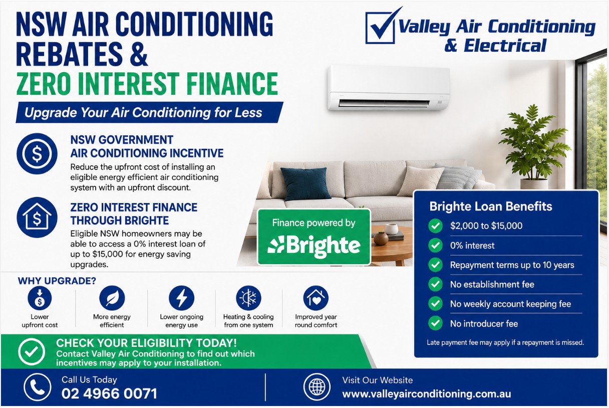 Air conditioning rebates scheme NSW
