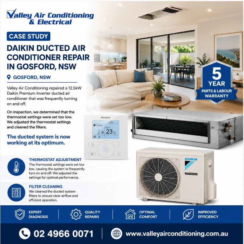 Ducted air conditioner repair Gosford NSW